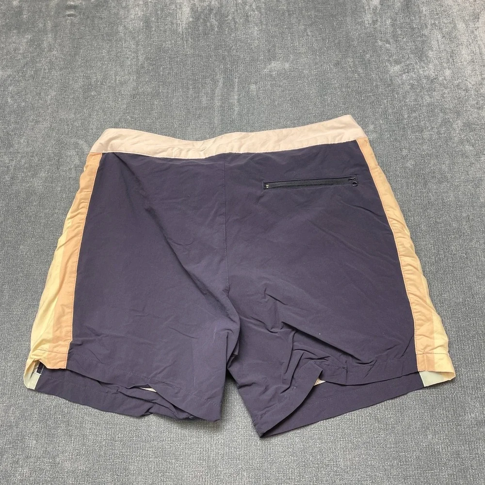 Marine Layer Board Shorts Mens 34 Navy Blue Drawstring Waist Flat Front Summer